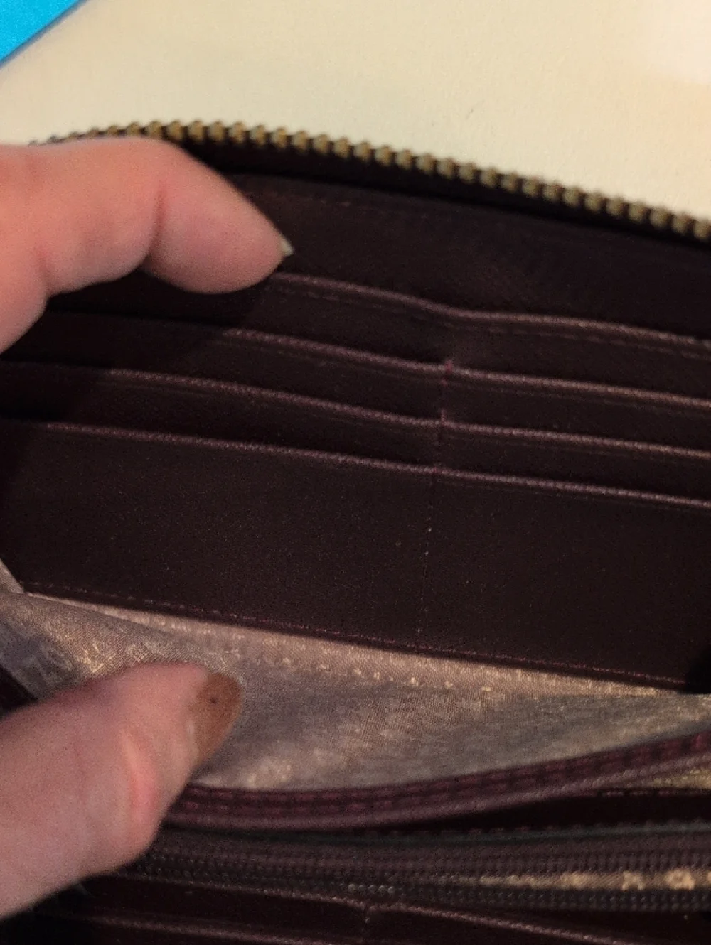 Kate Spade Zip-Around Wallet In Eggplant Ir Deep Wine Color